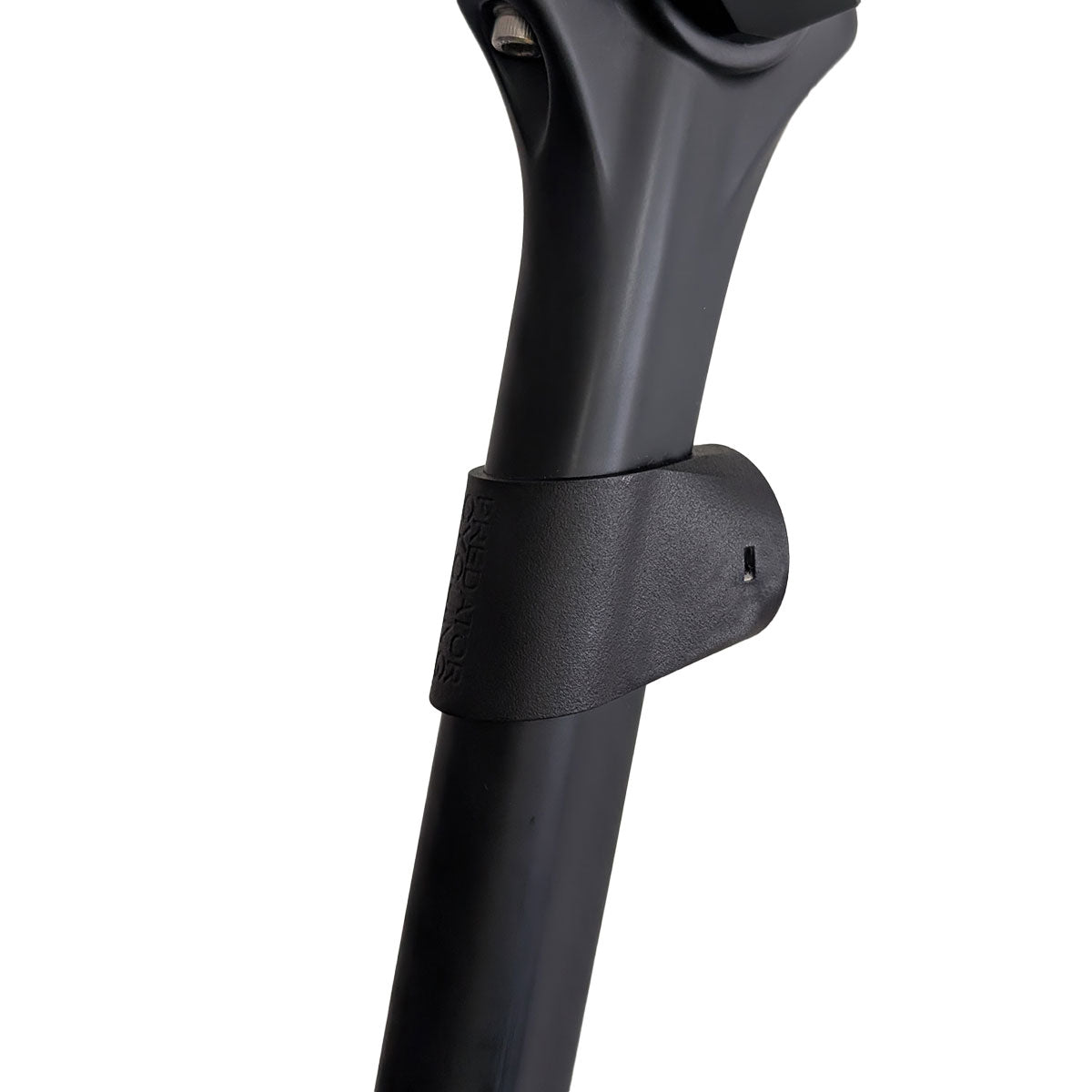 Light Radar Mount for OBED RVR Black bicycle seat post on a white background